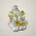 Laughing Buddha Statue White Gold