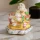 Laughing Buddha Statue White Multicolor